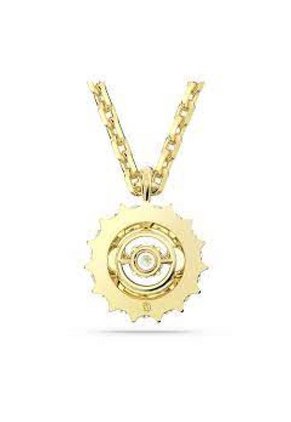 Colgante Rota, Tallas Redondas Combinadas, Blanco, Baño Tono Oro