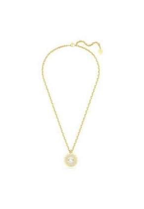 Colgante Rota, Tallas Redondas Combinadas, Blanco, Baño Tono Oro