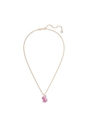 Dije Swarovski Iconic Swan, Cisne, Mediano, Rosa, Baño Tono Oro Rosa