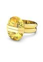 Anillo Lucent, Magnetic, Amarillo, Baño Tono Oro de Swarovski