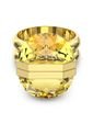 Anillo Lucent, Magnetic, Amarillo, Baño Tono Oro de Swarovski