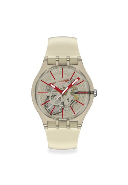 Reloj Swatch Unisex Revealed In The Sand. Polímero Transparente SO29K119