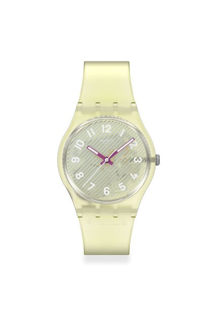 Reloj Swatch Unisex Wavelengths Of Sand. Silicona Transparente SO28J102