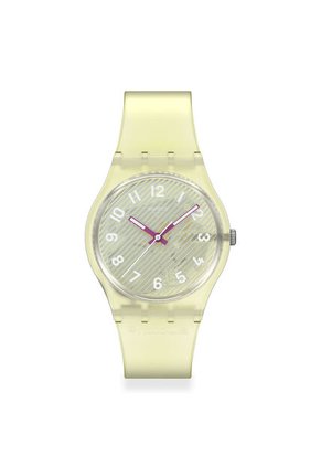 Reloj Swatch Unisex Wavelengths Of Sand. Silicona Transparente SO28J102