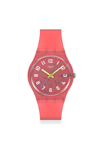 Reloj Swatch Unisex Wavelengths Of Coral. Silicona Rojo SO28P114