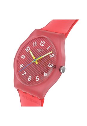 Reloj Swatch Unisex Wavelengths Of Coral. Silicona Rojo SO28P114