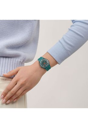 Reloj Swatch Unisex Wavelengths Of Moss. Silicona Verde SO28L100