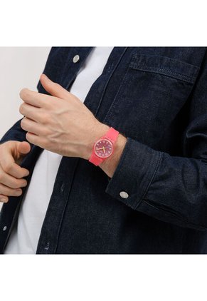 Reloj Swatch Unisex Wavelengths Of Coral. Silicona Rojo SO28P114