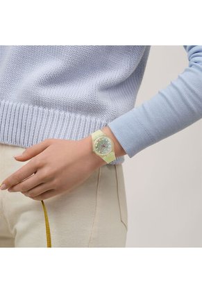 Reloj Swatch Unisex Wavelengths Of Sand. Silicona Transparente SO28J102