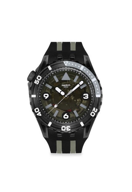 Relojes Swatch Unisex Black Sea Nettle. Silicona Negro SSCU09B100