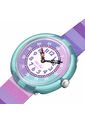 Relojes Flik Flak Niña STRIPY PURPLE. Textil Morado ZFBNP225 de Swatch