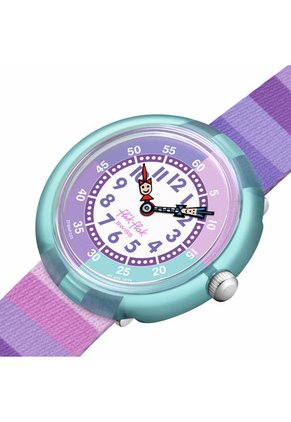 Relojes Flik Flak Niña STRIPY PURPLE. Textil Morado ZFBNP225