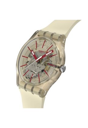 Reloj Swatch Unisex Revealed In The Sand. Polímero Transparente SO29K119