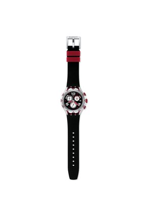 Reloj Swatch Unisex Red Wheel. Silicona Negro YYS4004