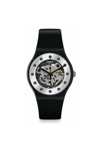 Reloj Swatch Unisex Silver Glam. Plástico Negro SO29B109 Swatch