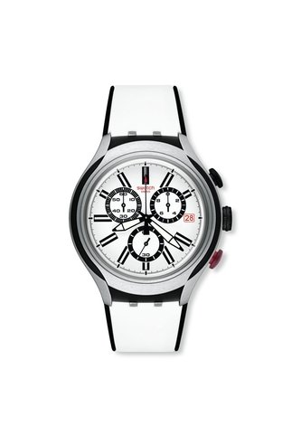 Reloj Swatch Unisex Black Wheel. Silicona Blanco YYS4005 Swatch
