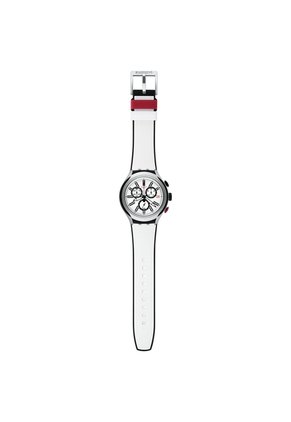 Reloj Swatch Unisex Black Wheel. Silicona Blanco YYS4005