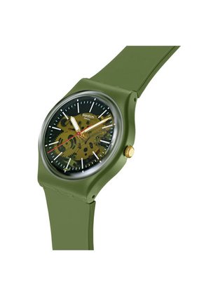 Relojes Swatch Unisex THRU THE GREENERY. Plástico Verde SO28G110