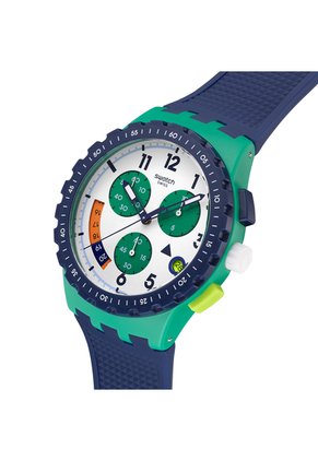 Reloj Swatch Unisex Time Flies. Silicona Azul SUSG412