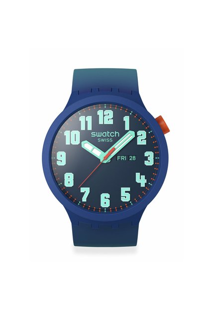 Reloj Swatch Unisex Essentially Bold. Silicona Azul SB01N700