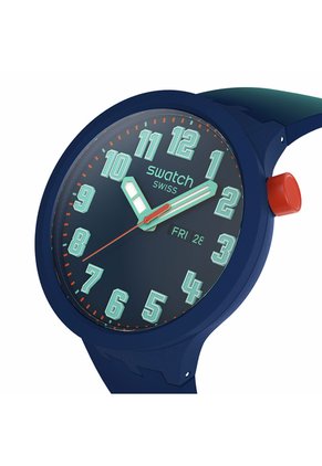 Reloj Swatch Unisex Essentially Bold. Silicona Azul SB01N700