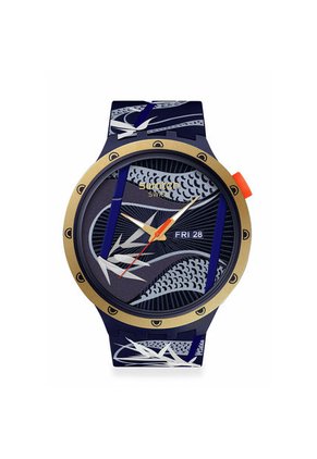 Relojes Swatch Unisex Blue And Golden Lithe Dancer. Silicona Azul SB05Z700