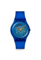 Reloj Swatch Unisex Brilliantly Blue. Silicona Azul SO29S102 de Swatch