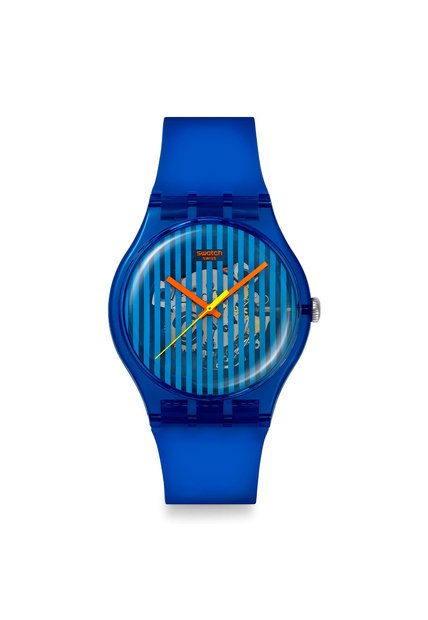 Reloj Swatch Unisex Brilliantly Blue. Silicona Azul SO29S102