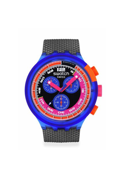 Reloj Swatch Unisex Neon Party To The Max. Plástico Negro SB06N102