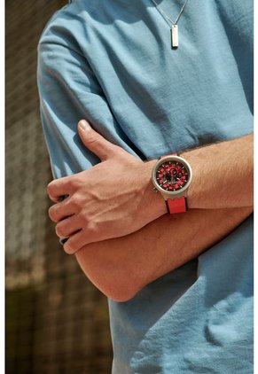 Relojes Swatch Unisex BIG BOLD IRONY RED JUICY. Reloj Análogo Rojo Acero Inoxidable SB07S110