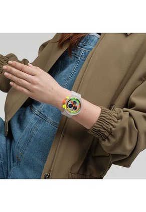 Reloj Swatch Unisex Neon Jelly. Silicona Blanco SB02K100