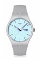 Relojes Swatch Unisex BLUEBERRY SKY. Silicona Gris SO29M702 de Swatch