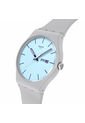 Relojes Swatch Unisex BLUEBERRY SKY. Silicona Gris SO29M702 de Swatch