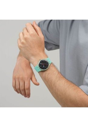 Reloj Swatch Unisex Hint Of Mint. Silicona Verde SO29L103