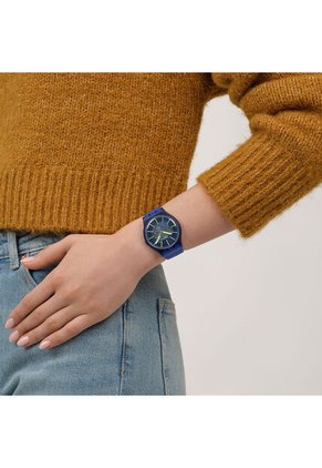 Reloj Swatch Unisex Revealed In The Depths. Polímero Azul SO29I100