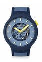 Relojes Swatch Unisex BELOW THE HORIZON. Silicona Azul SB05N117 de Swatch