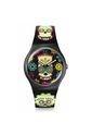 Relojes Swatch Unisex D'OH OF THE DEAD. Silicona Negro SO29Z135 de Swatch