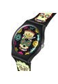 Relojes Swatch Unisex D'OH OF THE DEAD. Silicona Negro SO29Z135 de Swatch