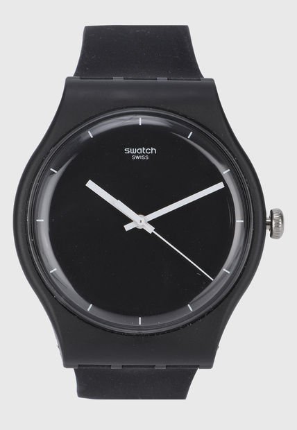 Reloj Negro-Blanco Swatch Think Time Black