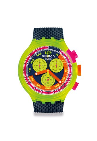 Reloj Swatch Unisex Neon To The Max. Silicona Azul SB06J100 Swatch