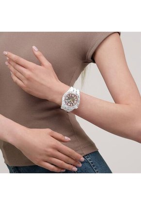 Reloj Swatch Unisex Aurelia Aurita. Silicona Blanco SSCU09K100