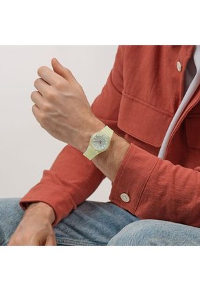 Reloj Swatch Unisex Wavelengths Of Sand. Silicona Transparente SO28J102