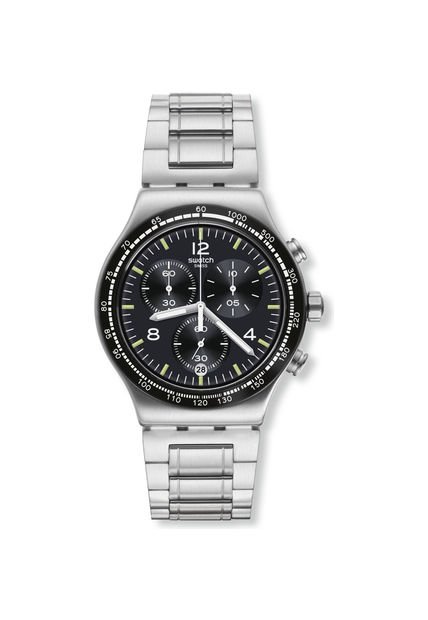 Reloj Swatch Unisex Night Flight/YVS444G - Plateado