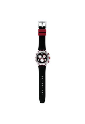 Reloj Swatch Unisex Red Wheel. Silicona Negro YYS4004