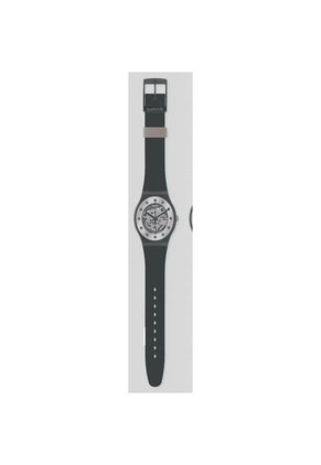Reloj Swatch Unisex Silver Glam. Plástico Negro SO29B109