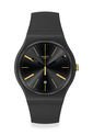 Relojes Swatch A DASH OF YELLOW. Relojes Análogos Negro Unisex Plástico de Swatch