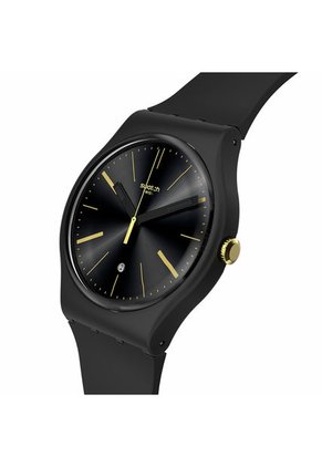 Relojes Swatch A DASH OF YELLOW. Relojes Análogos Negro Unisex Plástico