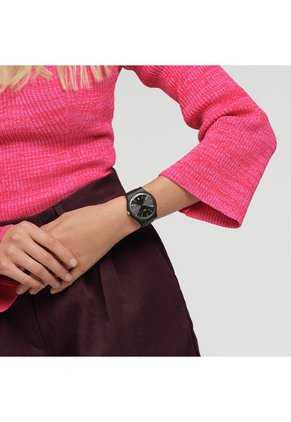 Relojes Swatch A DASH OF YELLOW. Relojes Análogos Negro Unisex Plástico