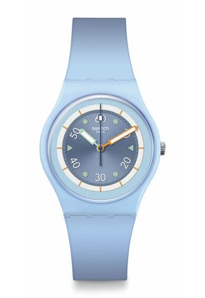 Relojes Swatch Unisex FROZEN WATERFALL. SiliconaAzul SO31L100