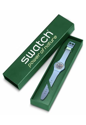 Relojes Swatch Unisex FROZEN WATERFALL. SiliconaAzul SO31L100